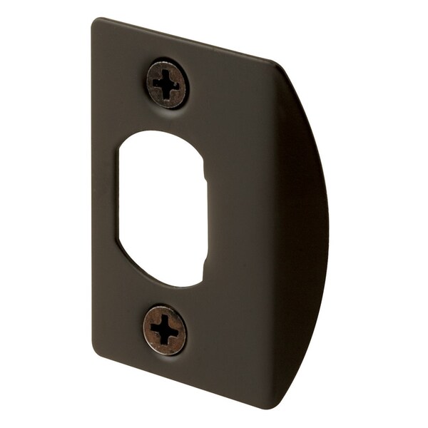 Prime-Line Prime-Line 2.25 in. H X 1.44 in. L Classic Bronze Steel Latch Strike Plate, PK2 E 2516 - main